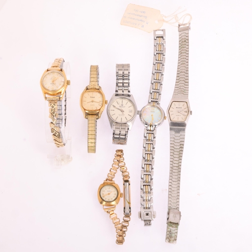 1071 - 6 lady's watches, including Bulova quartz, Tissot Seastar, Citizen EcoDrive, etc (6)