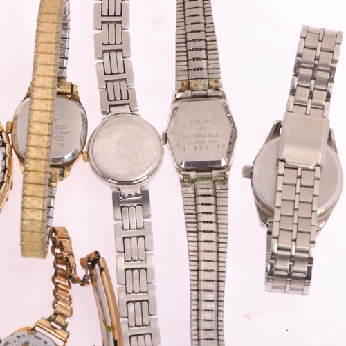 1071 - 6 lady's watches, including Bulova quartz, Tissot Seastar, Citizen EcoDrive, etc (6)