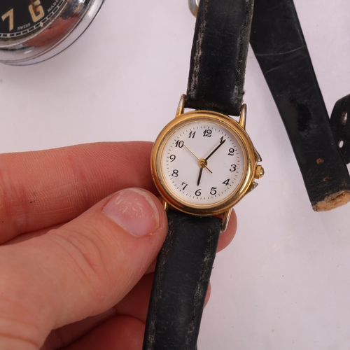 1072 - Various watches, including silver wristwatch, Siro Shock-Proof pocket watch, etc