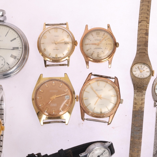 1073 - Various watches, including Sekonda automatic, Ingersoll, Primula, etc