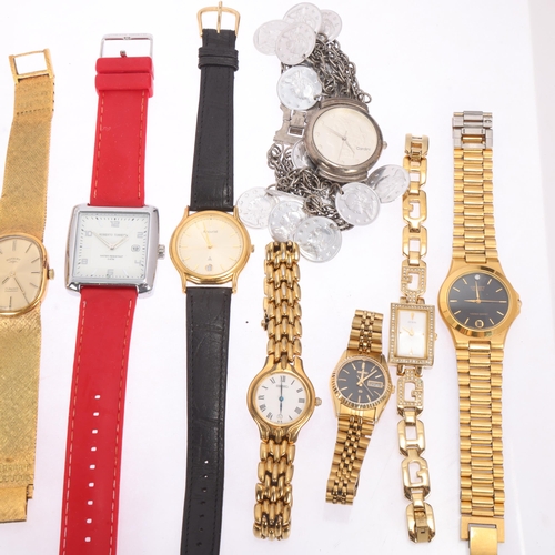 1075 - Various wristwatches, including Seiko SQ, Rotary, Accurist, Cardini, etc