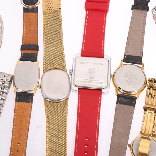 1075 - Various wristwatches, including Seiko SQ, Rotary, Accurist, Cardini, etc