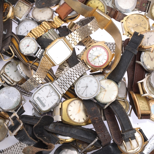 1078 - A large quantity of wristwatches, including Casio quartz, Sekonda, Smiths, Timex, etc