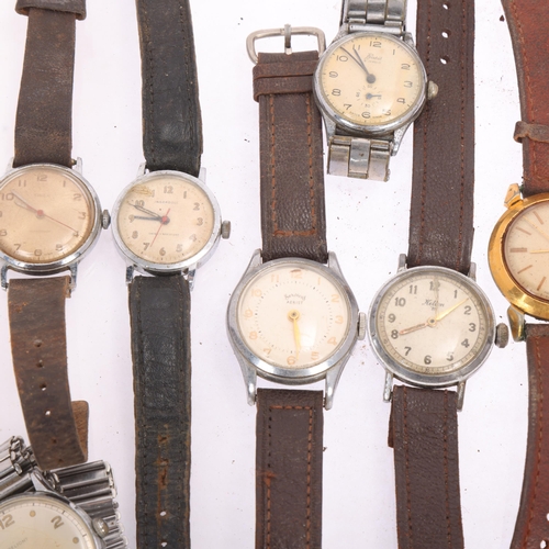 1079 - A quantity of Vintage wristwatches, including Cyma, Roamer, Smiths Empire, Hedico, etc