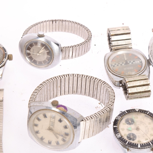 1080 - A quantity of Vintage wristwatches, including Globa Sport, Cetikon, Timex Racer, Tegrov Date, Sicura... 