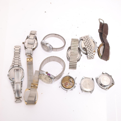 1080 - A quantity of Vintage wristwatches, including Globa Sport, Cetikon, Timex Racer, Tegrov Date, Sicura... 
