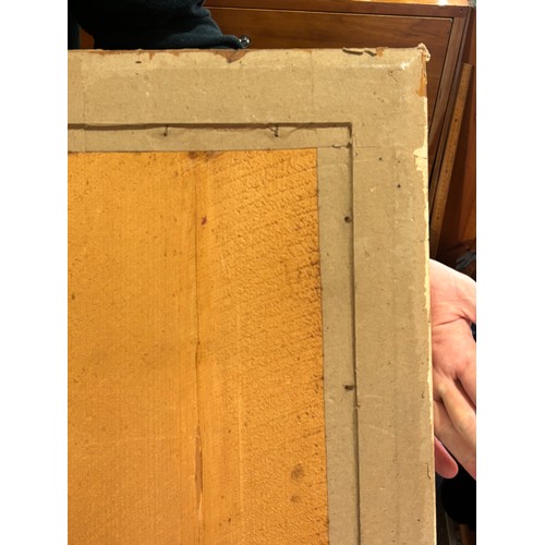 939 - Pre-Raphaelite School, Nativity scene, watercolour on paper laid on canvas, unsigned, 73cm x 92cm, u... 