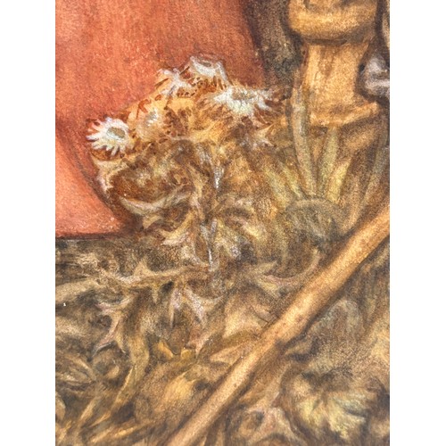 939 - Pre-Raphaelite School, Nativity scene, watercolour on paper laid on canvas, unsigned, 73cm x 92cm, u... 