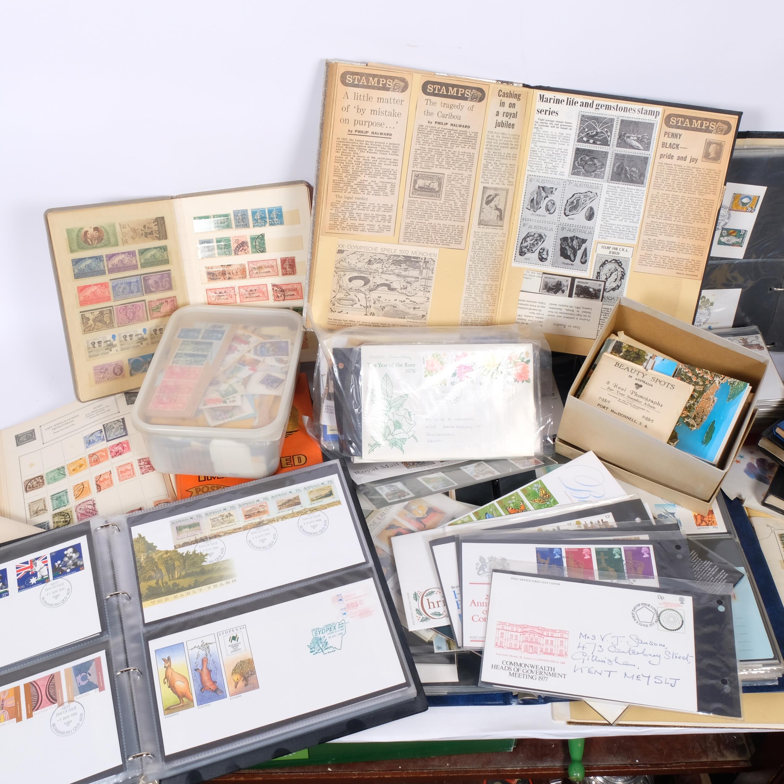 Postage stamps and First Day Covers