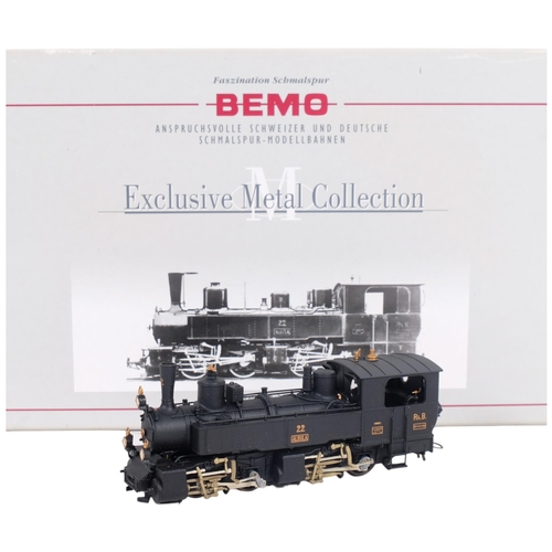 TRAINS - Bemo, HOm.m 1:87 scale RhB mallet-lock G 2x2/2 22 