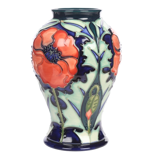 6 - MOORCROFT - Poppy design vase, 1996, height 16cm