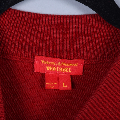VIVIENNE WESTWOOD - a lady's red label large wool jumper with