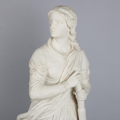 18 - A rare and monumental Minton Parian sculpture, Lady Of The Lake by Felix Martin Miller circa 1865, a... 