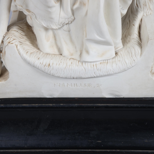 18 - A rare and monumental Minton Parian sculpture, Lady Of The Lake by Felix Martin Miller circa 1865, a... 