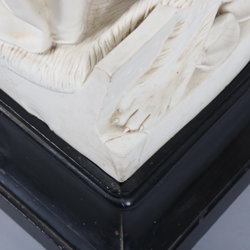 18 - A rare and monumental Minton Parian sculpture, Lady Of The Lake by Felix Martin Miller circa 1865, a... 