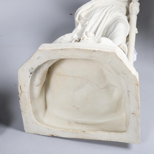 18 - A rare and monumental Minton Parian sculpture, Lady Of The Lake by Felix Martin Miller circa 1865, a... 