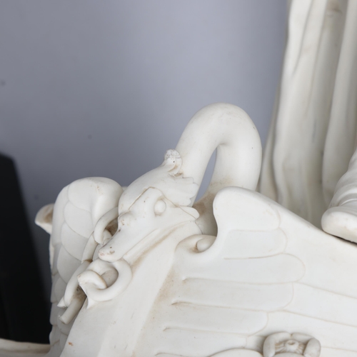 18 - A rare and monumental Minton Parian sculpture, Lady Of The Lake by Felix Martin Miller circa 1865, a... 