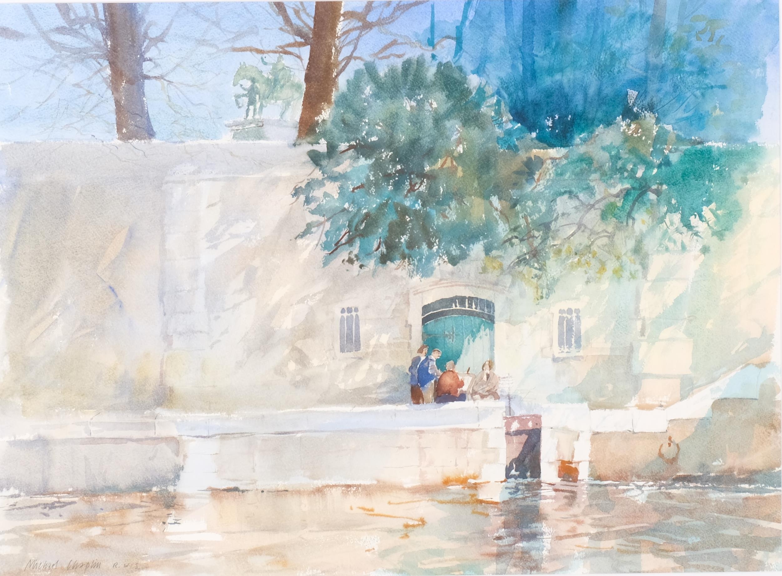 Mike Chaplin RWS FRSA (born 1943), Painting Portraits By The Seine ...