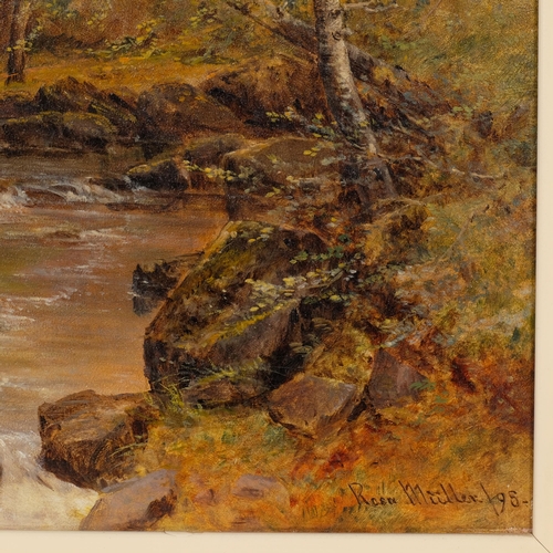 559 - Rosa Muller (1822 - 1914), shepherd and sheep beside a Welsh stream, 1895, oil on canvas, 42cm x 63c... 
