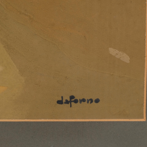 567 - Renzo Daforno (1902 - 1952), Middle Eastern street scene, oil on board, 50cm x 53cm, framed and glaz... 