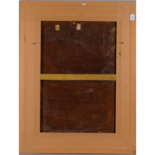 572 - Abstract composition, mid to late 20th century oil on canvas, unsigned, 90cm x 60cm, framed