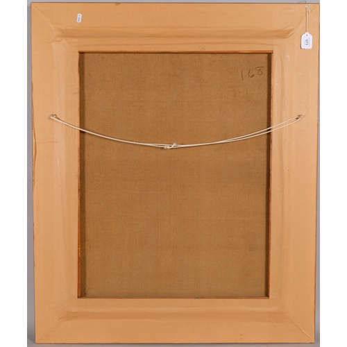 573 - Sunflowers, impressionist oil on canvas, unsigned, 80cm x 65cm, framed