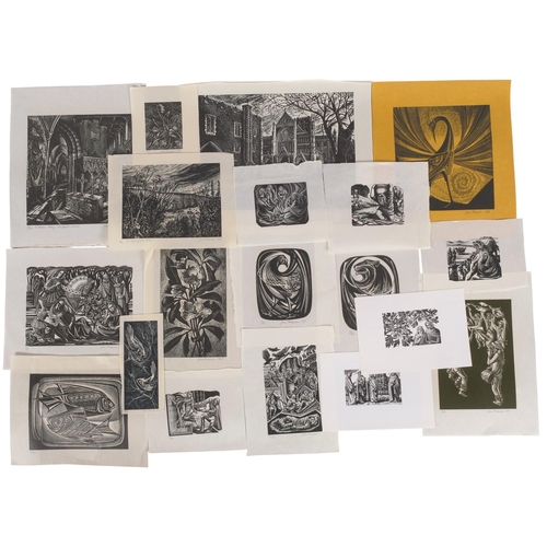 574 - Joan Freeman, folder of wood engravings, 1960s and '70s, all signed in pencil