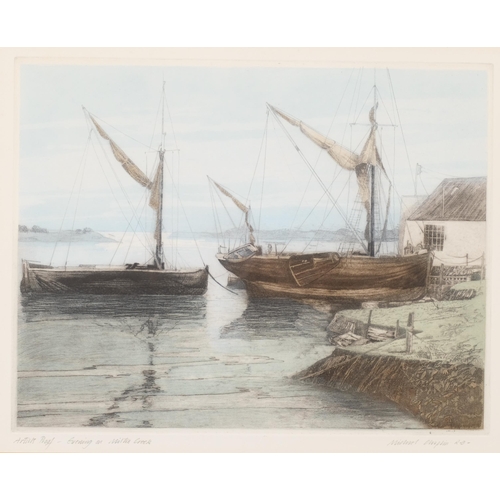 578 - Michael Chaplin, Evening On Milton Creek, coloured etching, artist's proof, signed in pencil, plate ... 