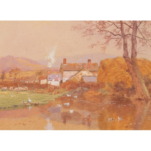 588 - Martin Snape (1852 - 1930), farm scene, watercolour, 26cm x 36cm, framed