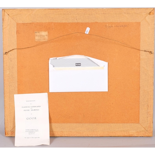 590 - Gaston Goor (1902 - 1977), Pantheon of the Gods, coloured pastels on brown paper, 1954, 31cm x 38cm,... 