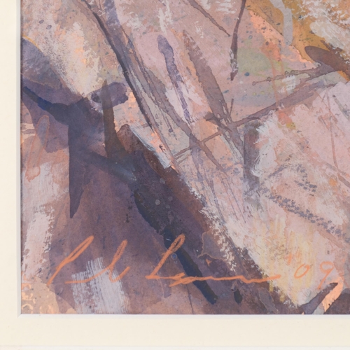 594 - Paul Lewin (born 1967), Crown Mines, Botallack Cornwall, mixed media oil/gouache on board, 55cm x 75... 