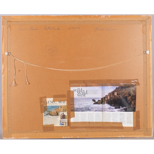 594 - Paul Lewin (born 1967), Crown Mines, Botallack Cornwall, mixed media oil/gouache on board, 55cm x 75... 