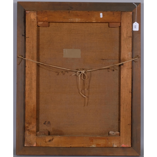 600 - Study of an angel with lilies, late 19th/early 20th century, oil on canvas, unsigned, 73cm x 56cm, f... 