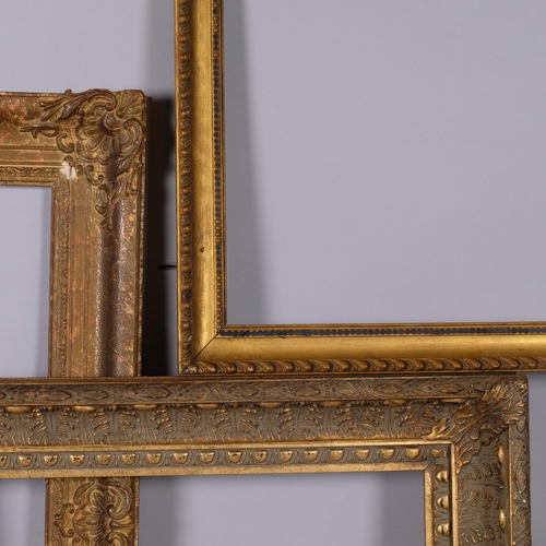 601 - 3 gilt-gesso frames, largest rebate size 51cm x 71cm (3)