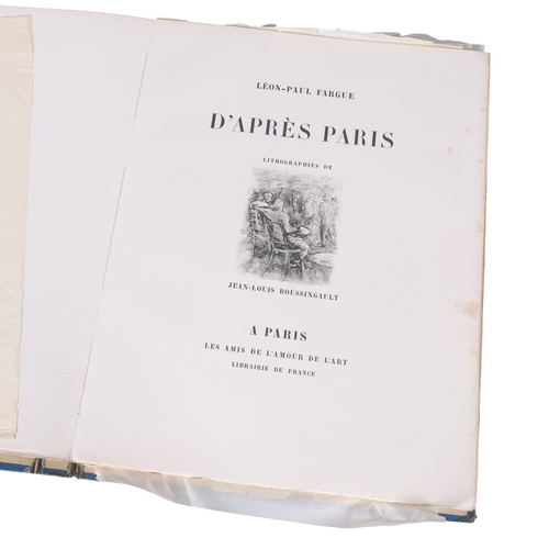 612 - Jean-Louis Boussingault, D'Apres Paris, 1931, no. 54/120