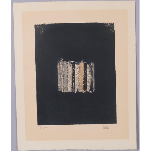 614 - Cesar Baldaccini, abstract, colour lithograph, 1963, signed in pencil, no. 65/75, plate 33cm x 25cm,... 