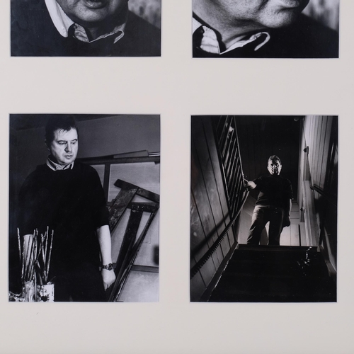 616 - Francis Bacon, four portrait studies, original silver gelatine photographs by Jorge Lewinski circa 1... 