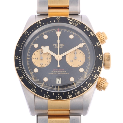 1001 - TUDOR - a bi-metal Black Bay Chrono Chronometer automatic chronograph calendar bracelet watch, ref. ... 