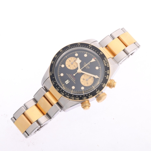 1001 - TUDOR - a bi-metal Black Bay Chrono Chronometer automatic chronograph calendar bracelet watch, ref. ... 