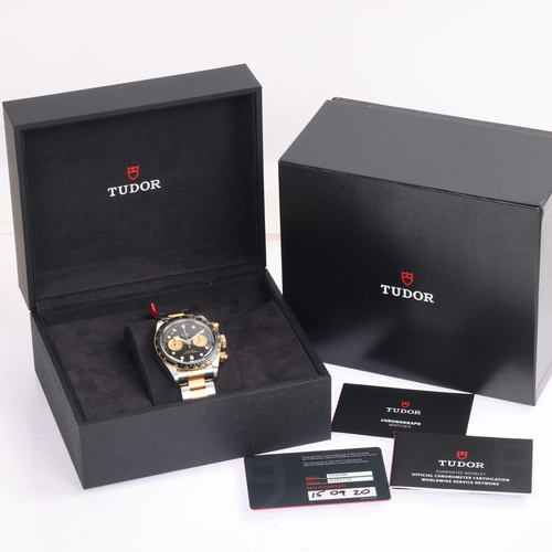 1001 - TUDOR - a bi-metal Black Bay Chrono Chronometer automatic chronograph calendar bracelet watch, ref. ... 