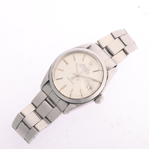 1004 - ROLEX - a Vintage stainless steel Oyster Perpetual Air-King-Date Precision automatic calendar bracel... 