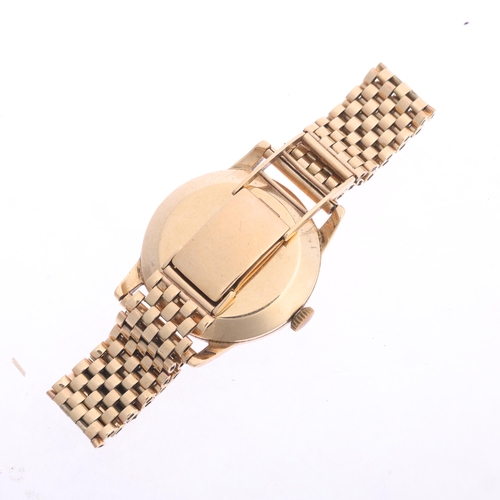 1005 - TUDOR - a Vintage 9ct gold mechanical bracelet watch, ref. 12856, circa 1950s, silvered dial with gi... 