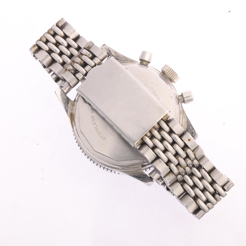 1006 - CHRONOSPORT - a Vintage stainless steel Diver's mechanical chronograph bracelet watch, circa 1970s, ... 