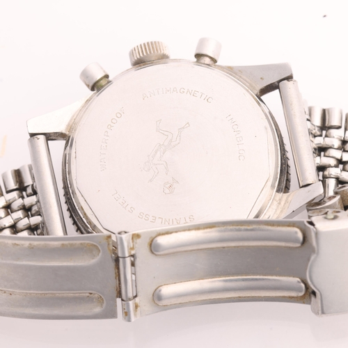 1006 - CHRONOSPORT - a Vintage stainless steel Diver's mechanical chronograph bracelet watch, circa 1970s, ... 