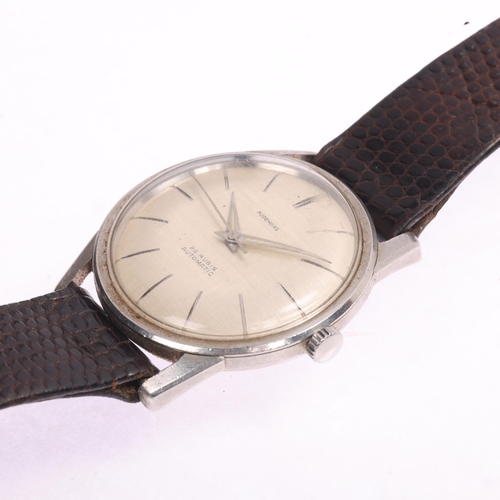 1008 - AUDEMARS - a Vintage stainless steel automatic wristwatch, ref. 2451, circa 1960s, brushed silvered ... 