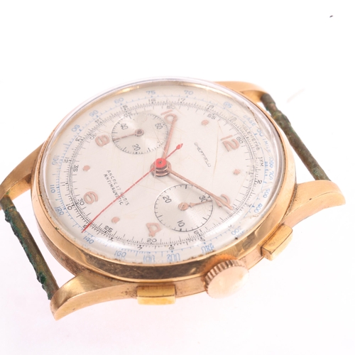 1009 - SHEFFIELD WATCH CO - a Vintage 18ct gold mechanical chronograph wristwatch head, ref. 31, circa 1950... 