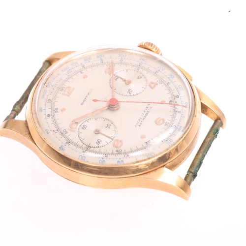 1009 - SHEFFIELD WATCH CO - a Vintage 18ct gold mechanical chronograph wristwatch head, ref. 31, circa 1950... 
