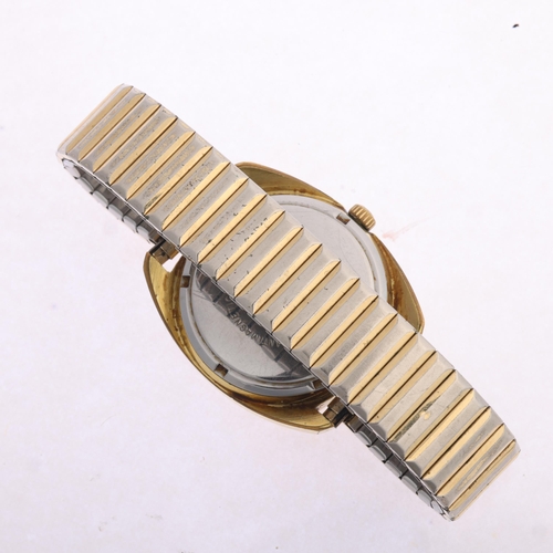 1014 - ORIOSA - a Vintage gold plated stainless steel Superautomatic calendar bracelet watch, ref. 630, sil... 