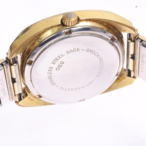 1014 - ORIOSA - a Vintage gold plated stainless steel Superautomatic calendar bracelet watch, ref. 630, sil... 