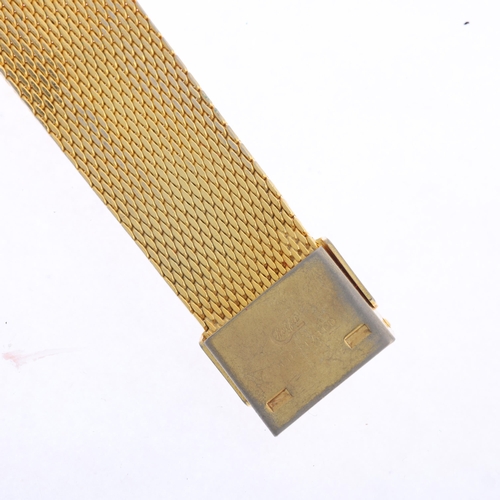 1019 - DUPONT - a Vintage gold plated stainless steel mechanical wristwatch, champagne dial with gilt arrow... 